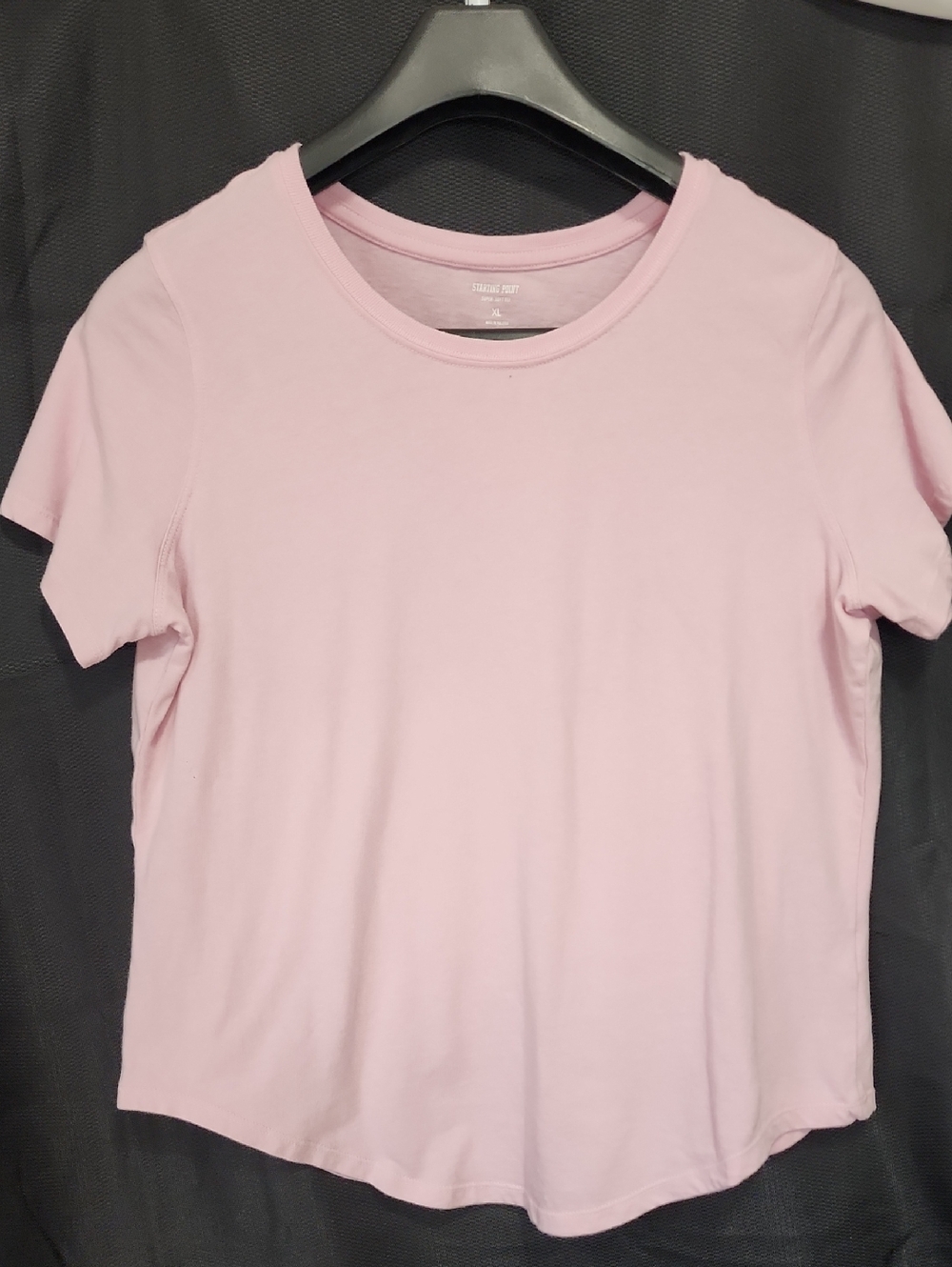 Starting Ppint Crew Neck Tee - Light Pink